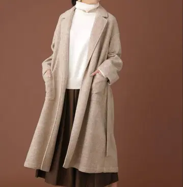 새상품급 NANO universe 본딩 체크 체스터 코트 36