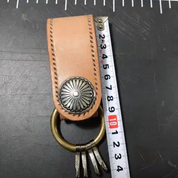 천연 가죽 벨트 루프 키링