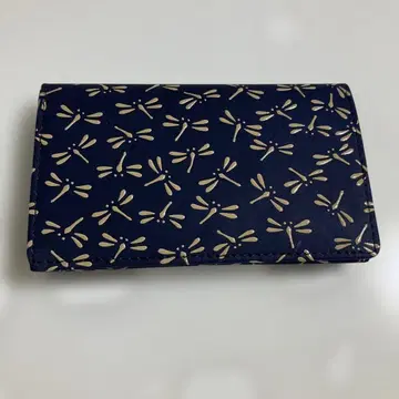 인덴야 가죽 공예 명함지갑B 잠자리 네이비 컬러