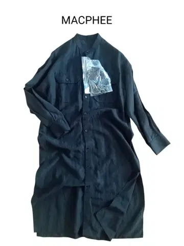 새상품 MACPHEE 셀룰로오스 린넨 코튼 오버사이즈 셔츠 원피스