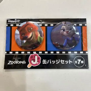 주토피아 happy 복권 J상 캔뱃지 세트