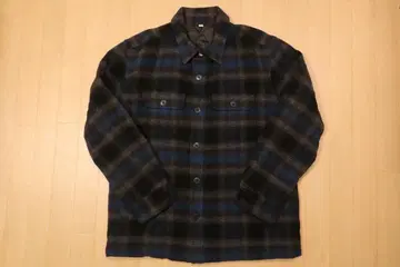 올드 유니클로 퀼팅 자켓 체크 무늬 XL 충전솜 울 혼방 구제 의류