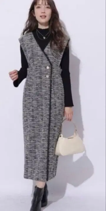 아푸와이저 리셰 랩 트위드 점프 스커트 0 미사용 새상품