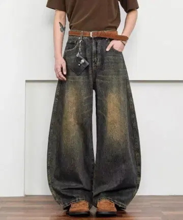 오버 사이즈 배기 데님 팬츠