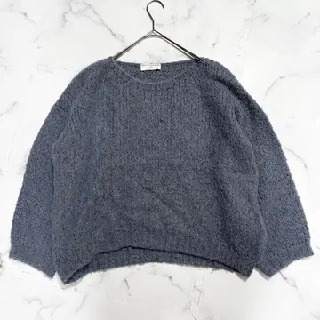 새상품급 TRICOTS JEAN MARC 모헤어 니트 파랑 그레이