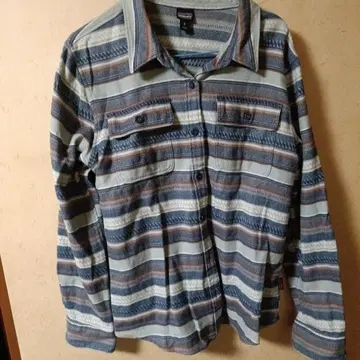 Patagonia 플란넬 셔츠 M 사이즈 스트라이프 패턴 플란넬 셔츠