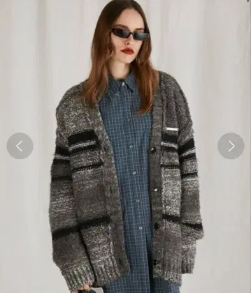 카스리 보더 니트 가디건