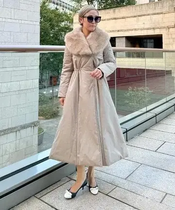 JENNE 기능성 면 다운 코트 드레스