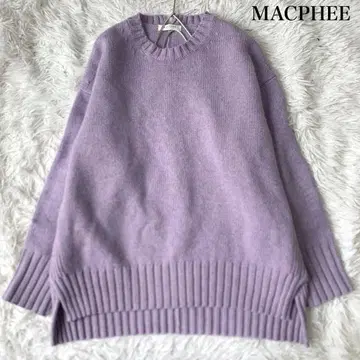 MACPHEE 울 캐시미어 크루넥 니트 스웨터 S 라벤더