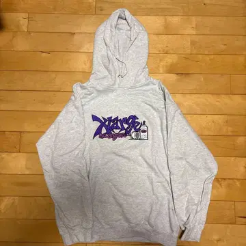 XLARGE 그레이 후드 부착 후드티