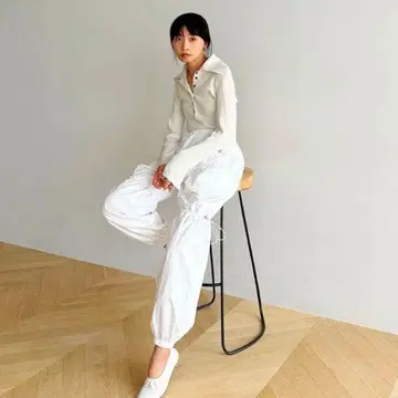 새상품 SeaRoomlynn BALLOON 드로스트 팬츠 화이트 M