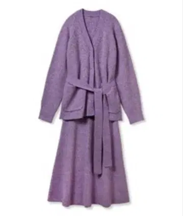 미라 오웬 니트 가디건 스커트 SET