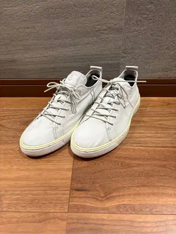 에코 ECCO 가죽 스니커즈 26cm 라이트 그레이