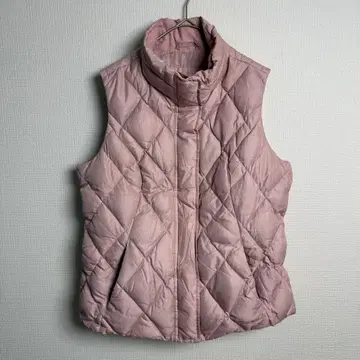 010 Eddie Bauer 구스다운 퀼트 베스트 더스티 핑크 자수