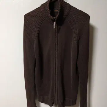 zara man 브라운 집업 가디건 드라이버즈 니트