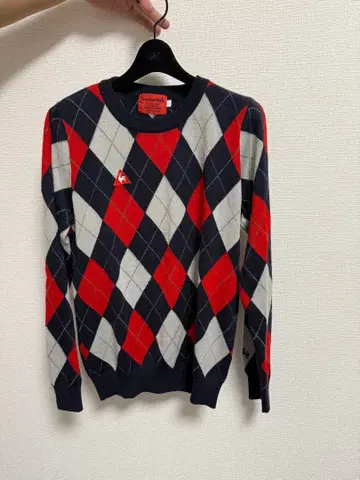 르꼬끄 골프웨어 아가일 무늬 니트 스웨터 여성용