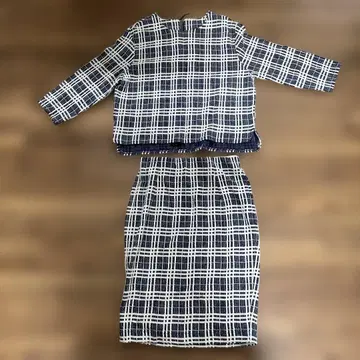ViS 체크 무늬 스커트 셋업