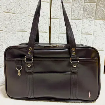 이스트 보이 스쿨 백 숄더 다크 브라운 핑크 자수