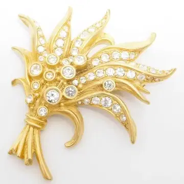 새상품급 SWAROVSKI 스와로브스키 브로치 골드 돌 빠짐 없음