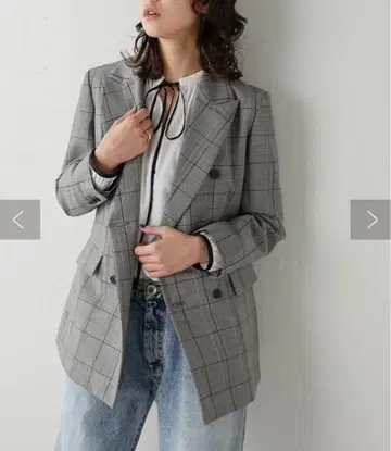 [ 윔 가젯 ] 더블 체크 자켓