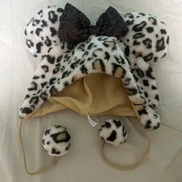 미니 팬 캡 레오파드 무늬