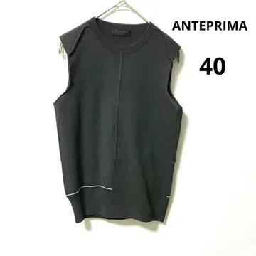 ANTEPRIMA 니트 베스트 블랙 40 M 상당 레이어드