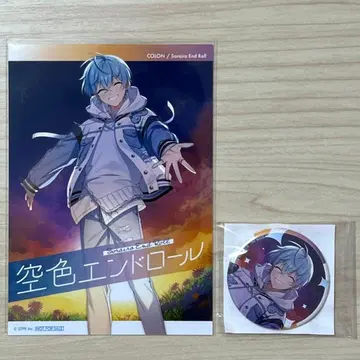 스토푸리 코론 하늘색 엔드롤 애니메이트 특전 캔뱃지 브로마이드