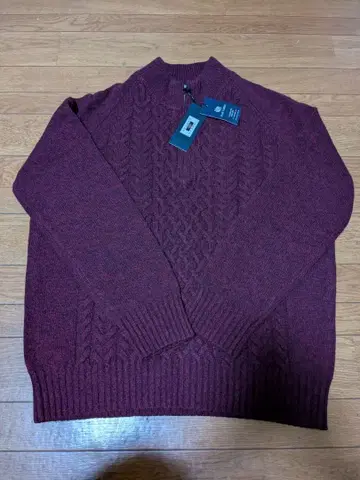 조셉 애벗 하프 지퍼 니트 미사용 택 포함 LL