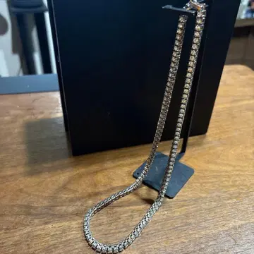 크리스탈 부착 체인 목걸이 50cm