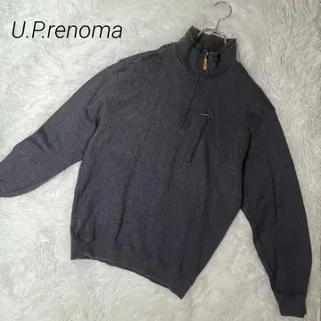 U.P.renoma 하프 지퍼 니트 맨투맨 트레이닝복 그레이 M