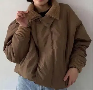 callautia 리브 니트 패딩 자켓