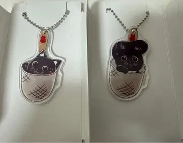 라면 빨간 고양이 훼미리마트 한정판 아크릴 키링 서브