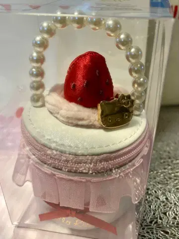 [미개봉 새상품] 산리오 키티 딸기 휘핑 케이크 시리즈 액세서리 케이스