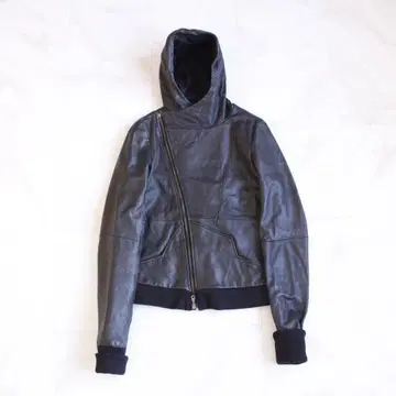 GGD Y2K 후디 램 가죽 쇼트 자켓 L 사이즈 블랙