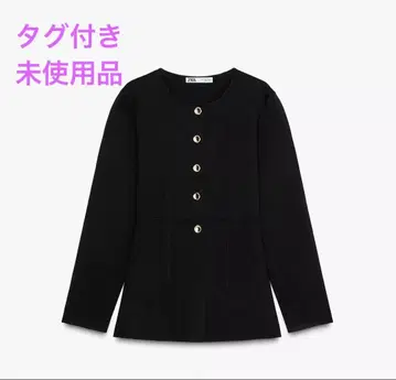 택 포함 미사용품 ZARA S 사이즈 노카라 자켓
