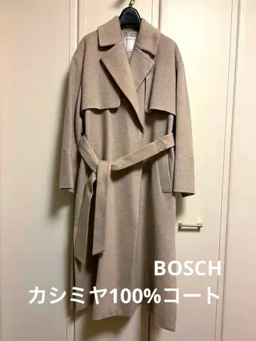 BOSCH 베이지 롱 코트 캐시미어 100%
