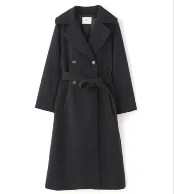 엔 내추럴 뷰티 베이직 체스터 코트 M 블랙 울 혼방 출퇴근