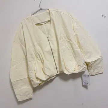 VIS V 넥 볼륨 개더 블루종 [ UV 케어 발수 ]