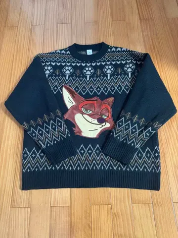 Disney 주토피아 닉 긴팔 스웨터 FREE 사이즈 완판템!