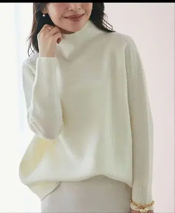 택 포함 미사용 울 100% 보틀넥 니트