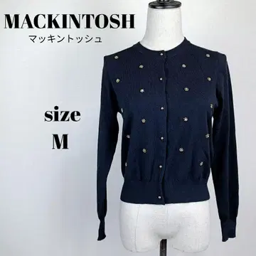 [ a1668 ] MACKINTOSH 긴팔 가디건 38 비즈 블랙