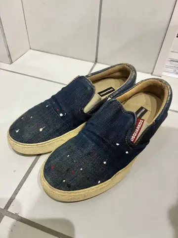 DSQUARED2 데님 슬립온 스니커즈