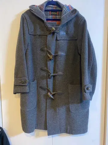 그레이 더플 코트 울 혼방