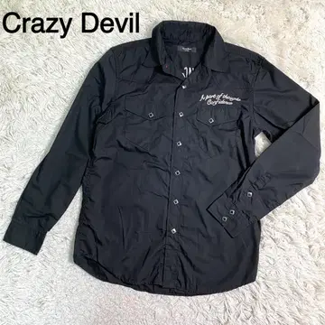 Crazy Devil 블랙 컬러 긴팔 셔츠