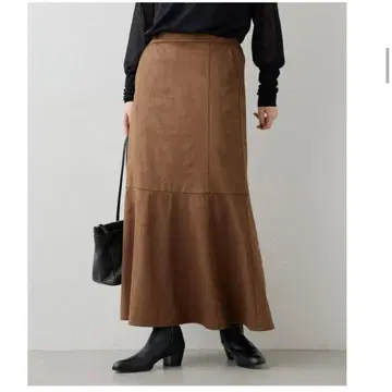 에코 스웨이드 스커트