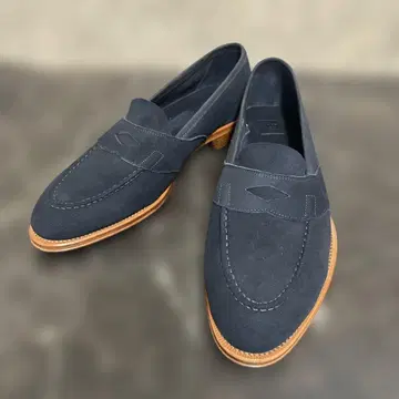 미사용 새상품 Dunhill 던힐 슬립온 사이즈 40.5 네이비