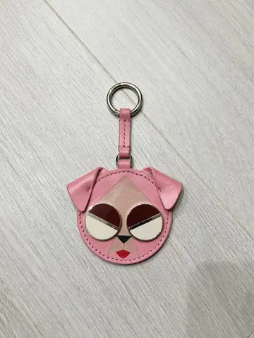 kate spade 강아지 얼굴 키링 핑크