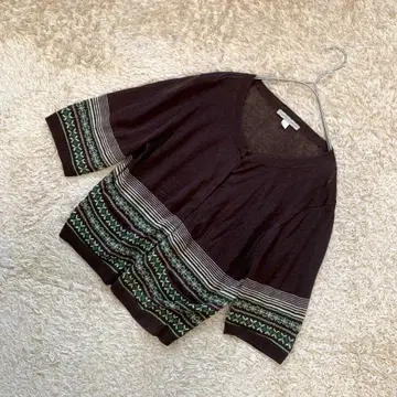 [ 고품질 ] 내추럴 뷰티 울 혼방 니트 스웨터 그린 계열 일본제