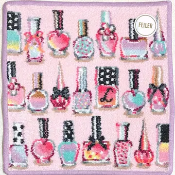 페이러 타월 손수건 라브라리 폴리쉬 페일 핑크 x 퍼플