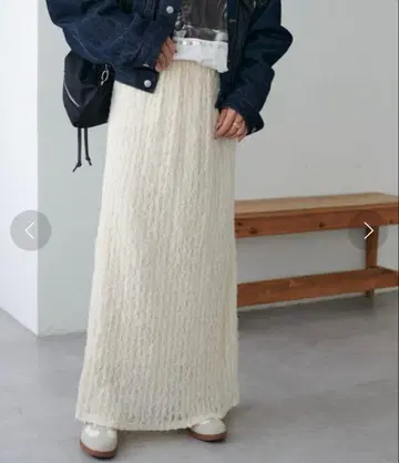 Discoat 레이스 내로우 스커트